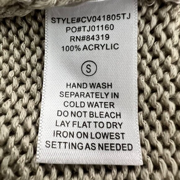 Cyrus Women’s 3/4 Sleeve Open Front Knit Cardigan Beige Small - Picture 9 of 9